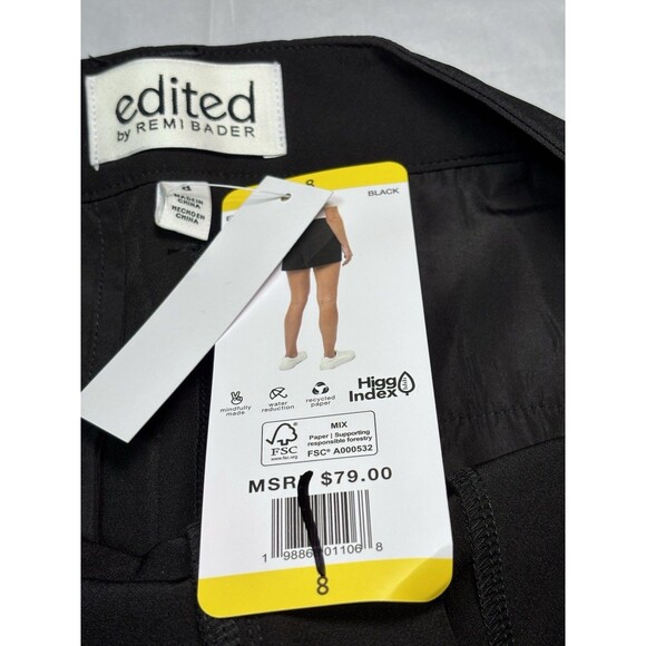 Edited by Remi Bader Women's Lightweight Trouser Short Black size 8 NWT - Picture 9 of 12